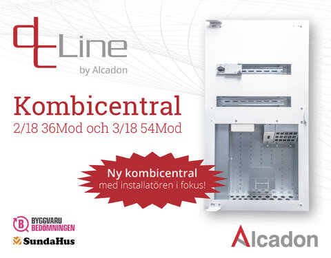 Alcadon hade som målsättning att ta fram en ny, kostnadseffektiv, installationsvänlig och estetiskt tilltalande kombicentral. 